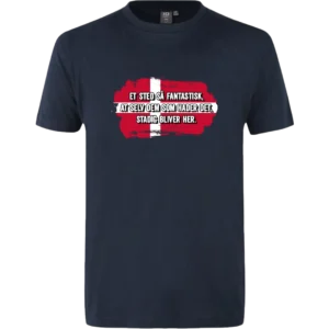 Dannebrog - T-shirt - Blå