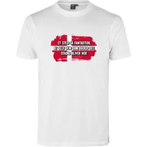 Dannebrog - T-shirt - Hvid