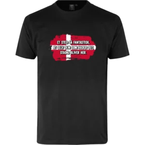 Dannebrog - T-shirt - Sort